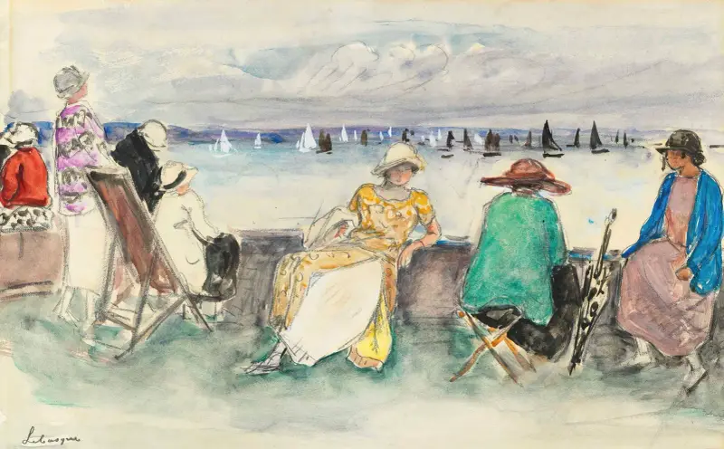 Femme aux régates av Henri Lebasque