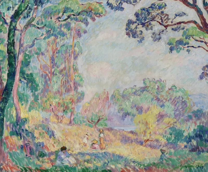Jeunes Femmes Et Fillettes Dans Un Paysage av Henri Lebasque