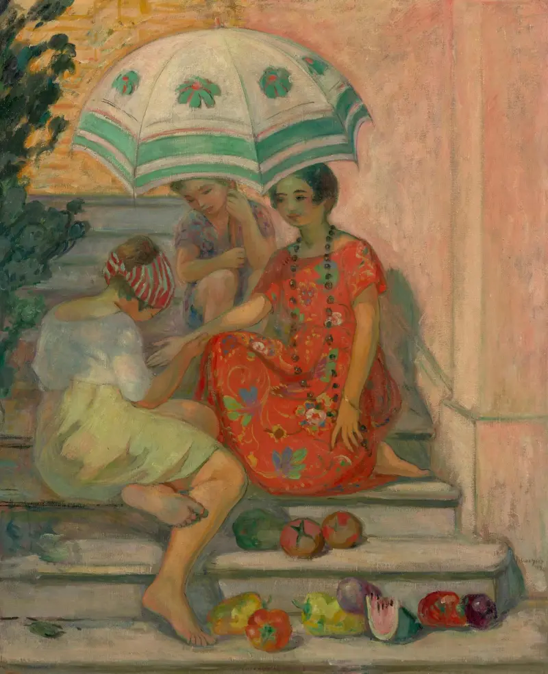 La Diseuse de bonne aventure, Sainte-Maxime av Henri Lebasque