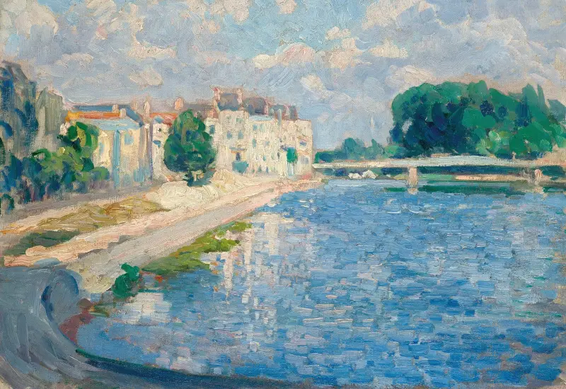 Die Marne bei Lagny von Henri Lebasque