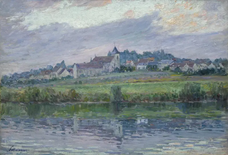 Stränderna vid Marne nära Montévrain av Henri Lebasque