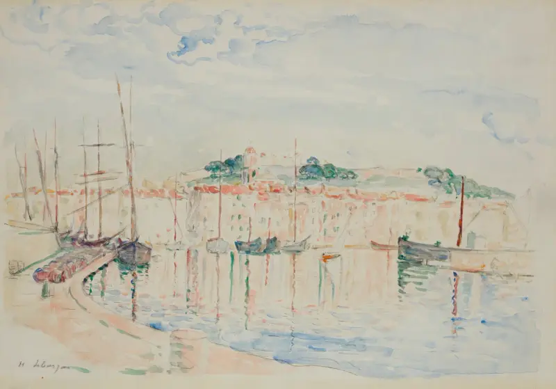 Hamnen i Saint-Tropez av Henri Lebasque
