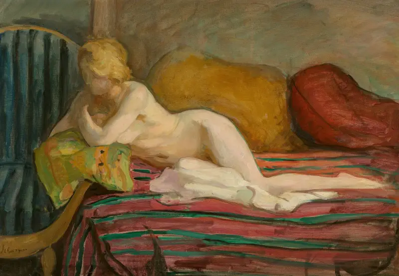 Nu au divan av Henri Lebasque