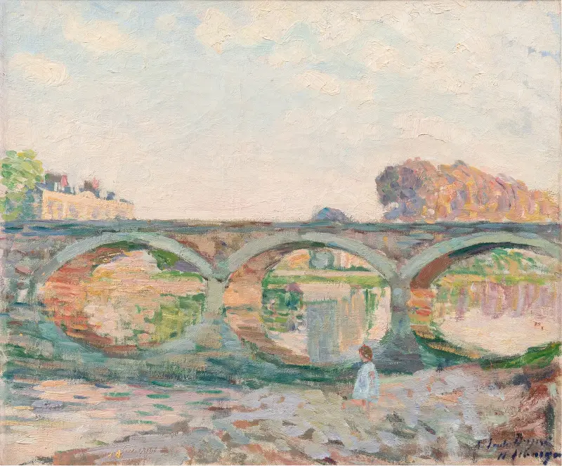 Marnebron nära Lagny av Henri Lebasque