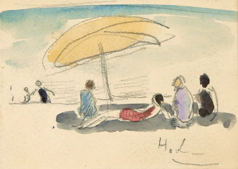Strandscen av Henri Lebasque
