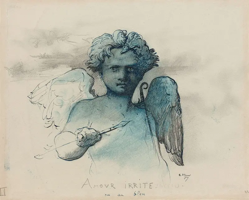 Erzürnter Amor von Henri Lehmann