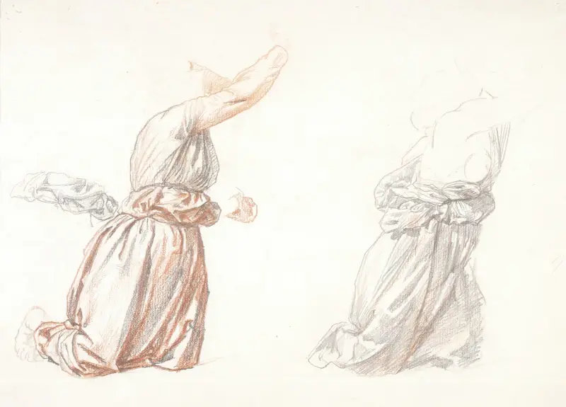 Studie draperie, Henri Lehmann