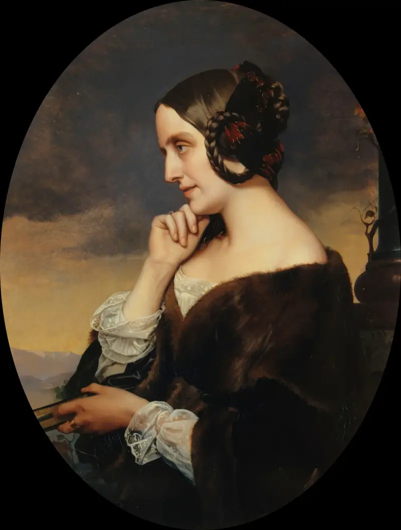 Portrait de Marie de Flavigny, comtesse d’Agoult (1805-1876) av Henri Lehmann