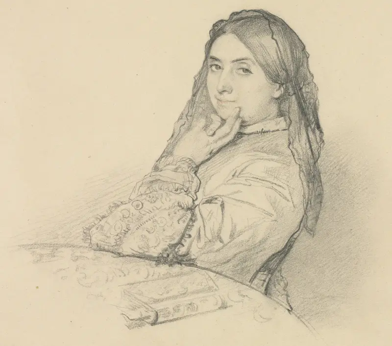 Portrait of his Mother av Henri Lehmann