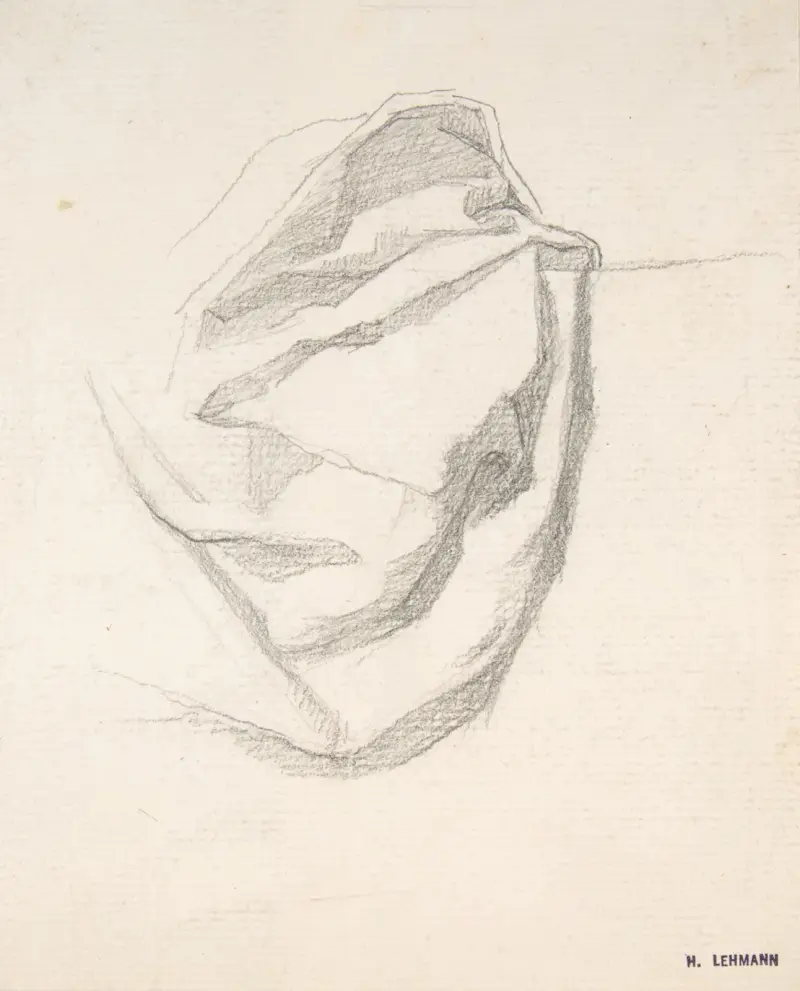 Studie av draperi av Henri Lehmann