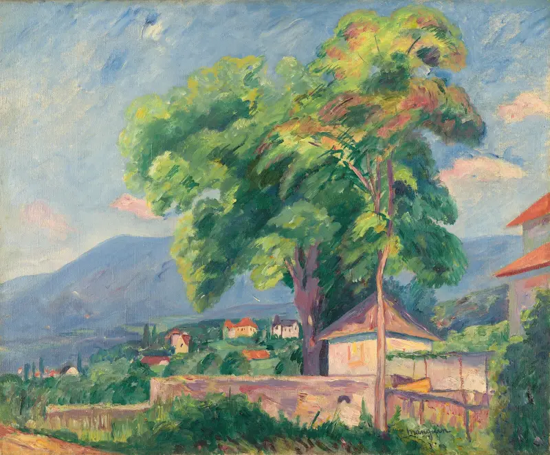 Les arbres à Colombier av Henri Manguin