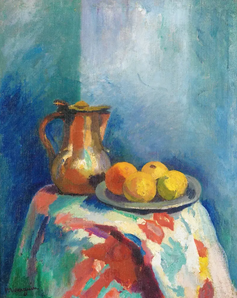 Martwa natura z miedzianym dzbankiem, Henri Manguin