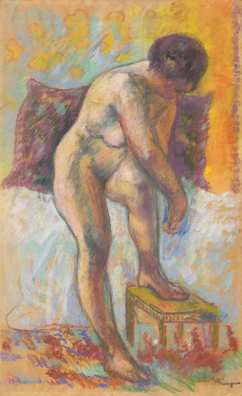 Akt vid toaletten av Henri Manguin