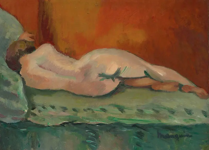 Liggande naken rygg av Henri Manguin