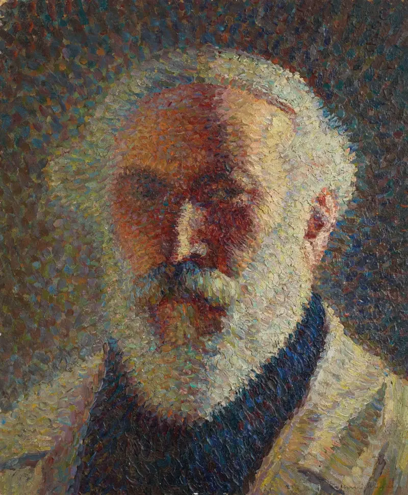 Självporträtt med vitt skägg av Henri Martin