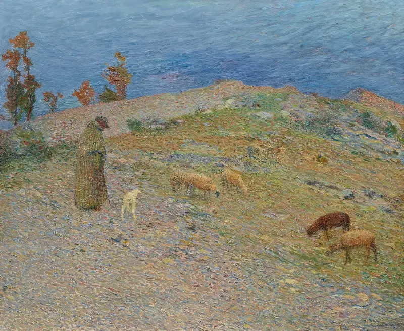 Får och herde på causses av Henri Martin