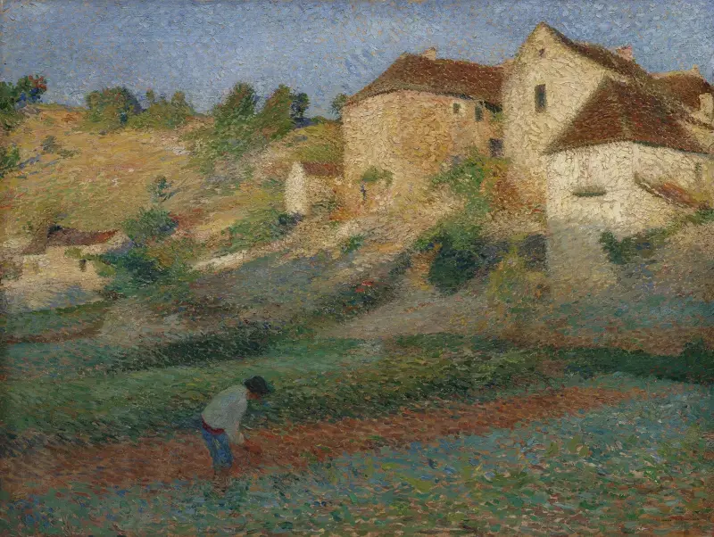 Vattning i en trädgård i Labastide-du-Vert av Henri Martin