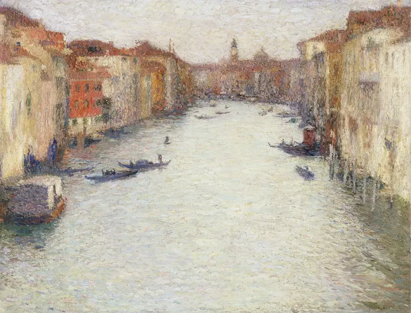 Kanal i Venedig av Henri Martin