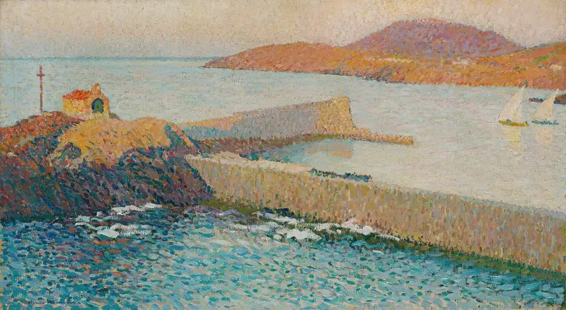 Collioure, La Chapelle Sur La Digue av Henri Martin