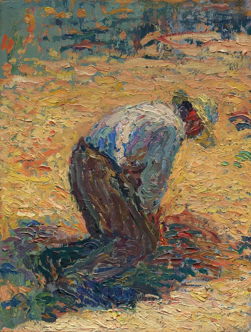 Étude pour ‘La Moisson’ av Henri Martin