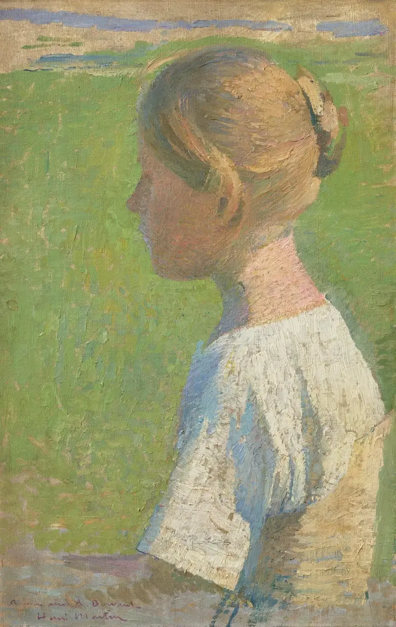 Ung kvinna i profil av Henri Martin