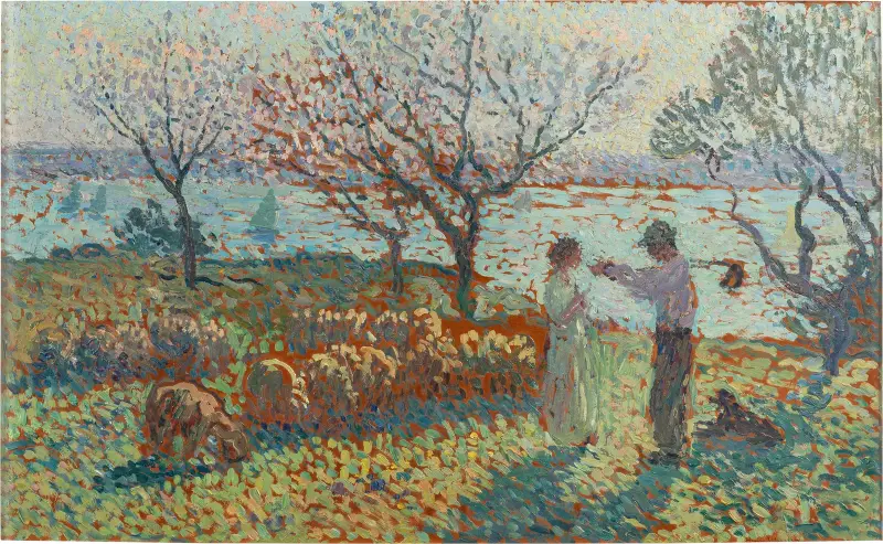 Herden och bonden, kvällsmöte av Henri Martin