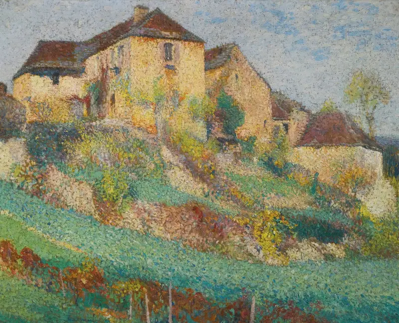 La Grande Maison De La Combe À Labastide-Du-Vert En Été av Henri Martin