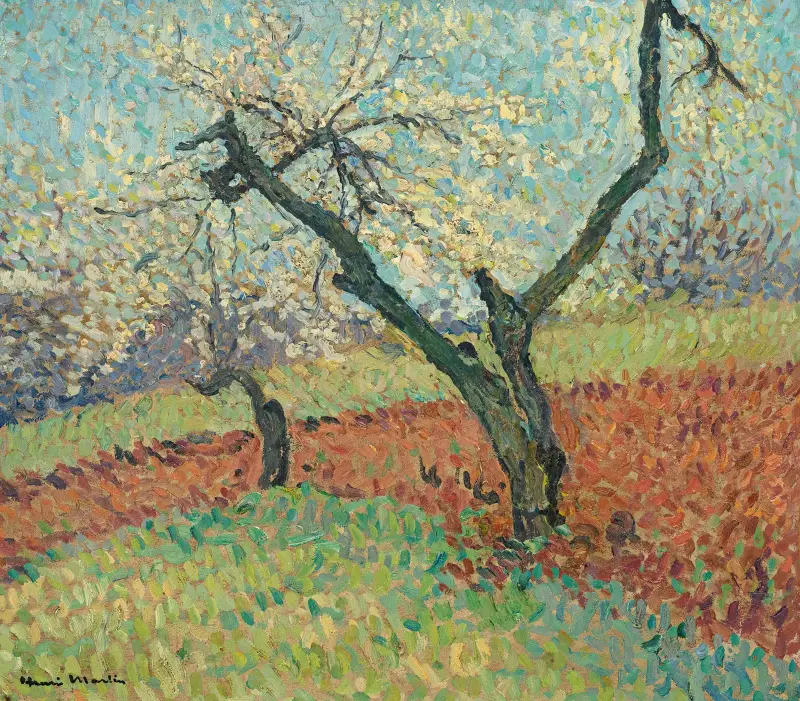 Les Vieux Prunier av Henri Martin