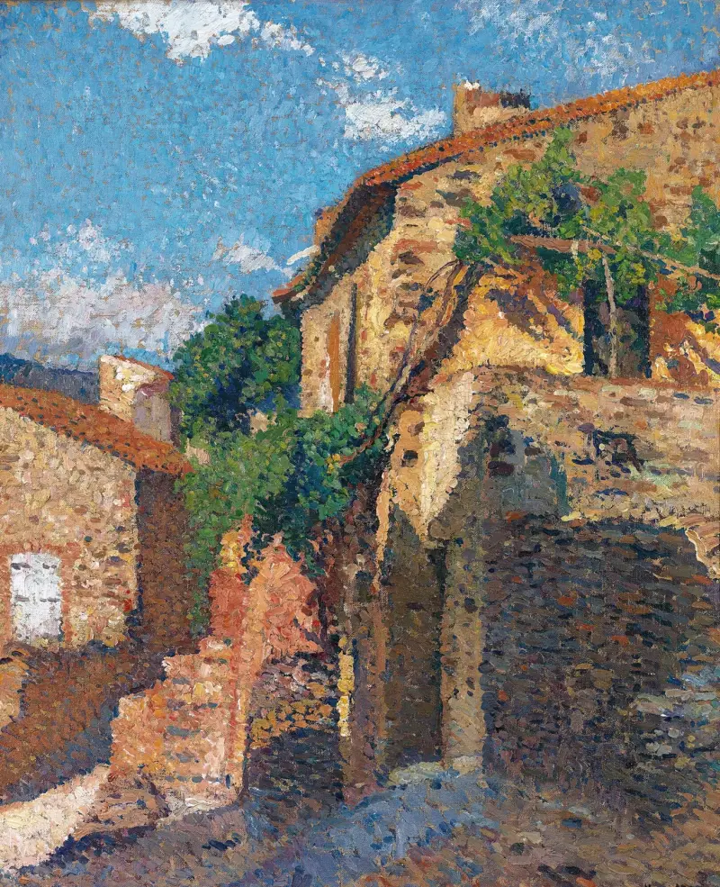 Hus i Collioure av Henri Martin