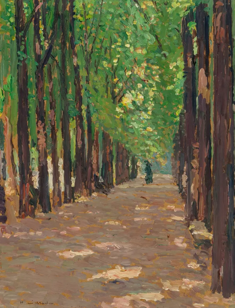 En allé i slottsparken i Versailles av Henri Martin
