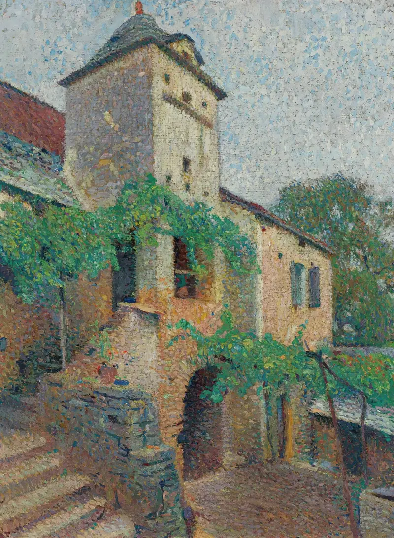 Utsikt över en gård med duvslag av Henri Martin