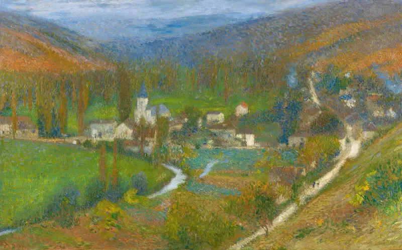 Vue Generale De Labastide-Du-Vert Du Haut Du Parc De Marquayrol av Henri Martin