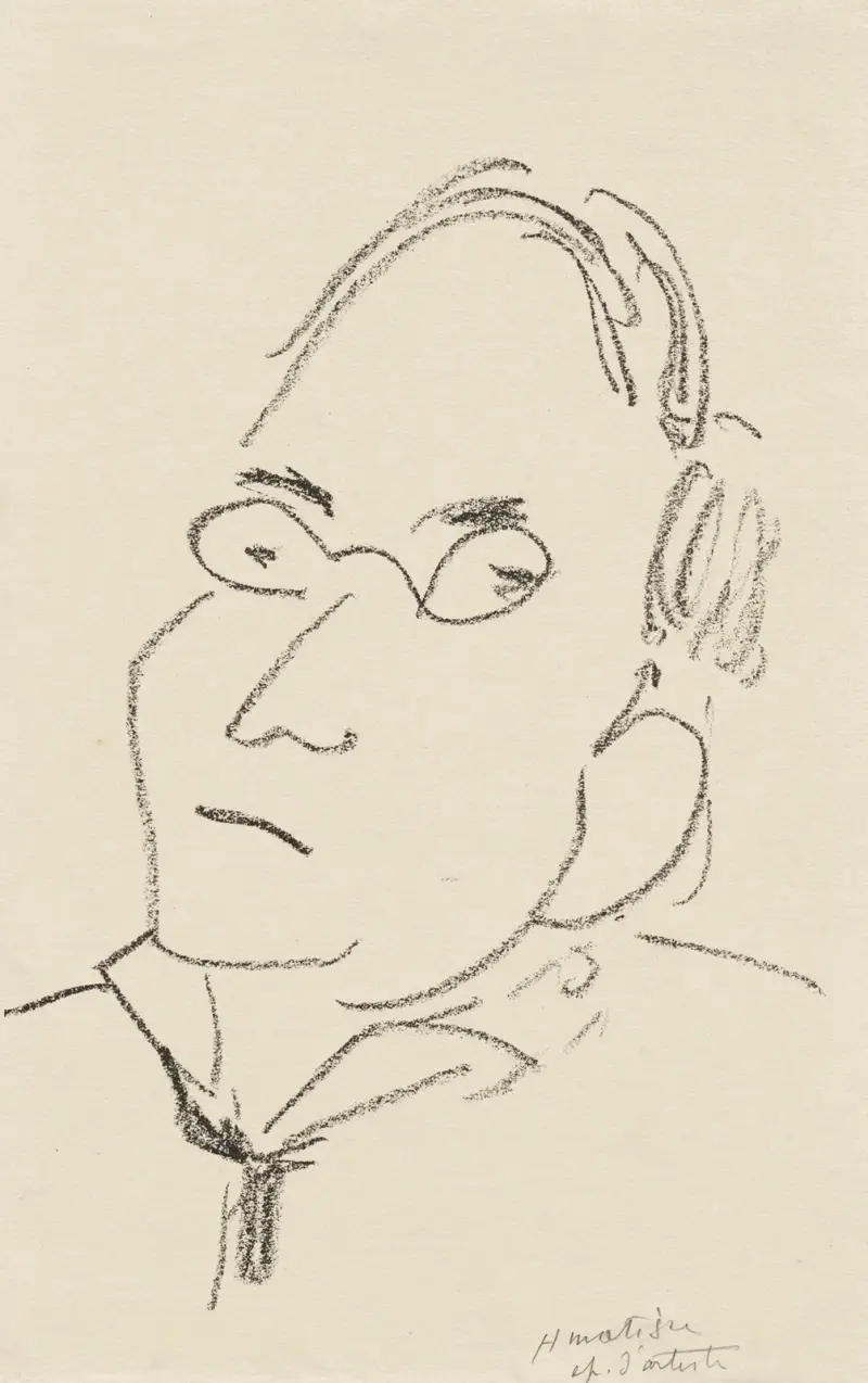 Études pour le frontispice de ‘Choix de pages de Paul Léautaud’ Pl.05 av Henri Matisse