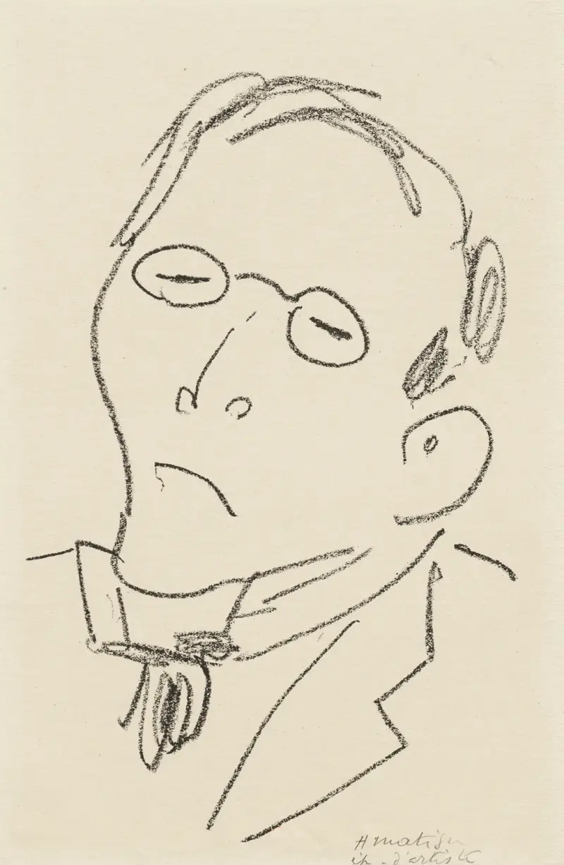 Études pour le frontispice de ‘Choix de pages de Paul Léautaud’ Pl.11 av Henri Matisse