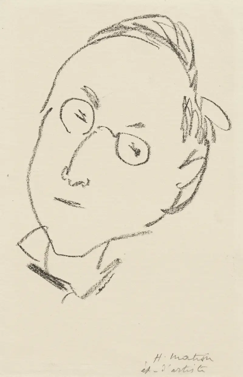 Études pour le frontispice de ‘Choix de pages de Paul Léautaud’ Pl.03 av Henri Matisse