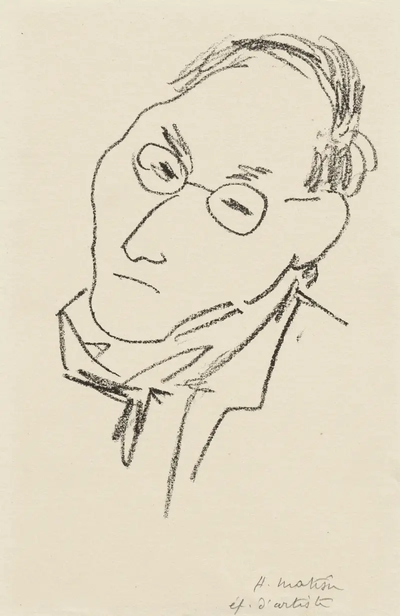 Études pour le frontispice de ‘Choix de pages de Paul Léautaud’ Pl.06 av Henri Matisse
