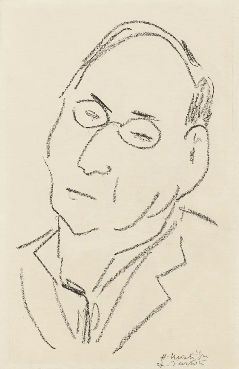 Études pour le frontispice de ‘Choix de pages de Paul Léautaud’ Pl.08 av Henri Matisse