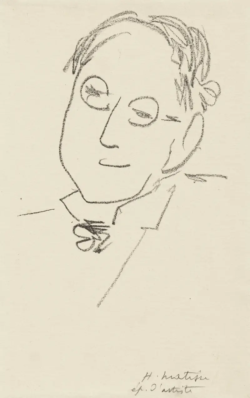 Études pour le frontispice de ‘Choix de pages de Paul Léautaud’ Pl.09 av Henri Matisse