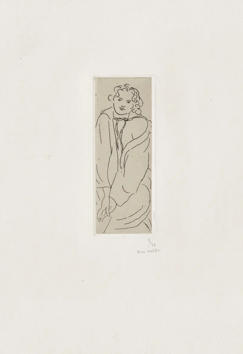 Figure au peignoir av Henri Matisse