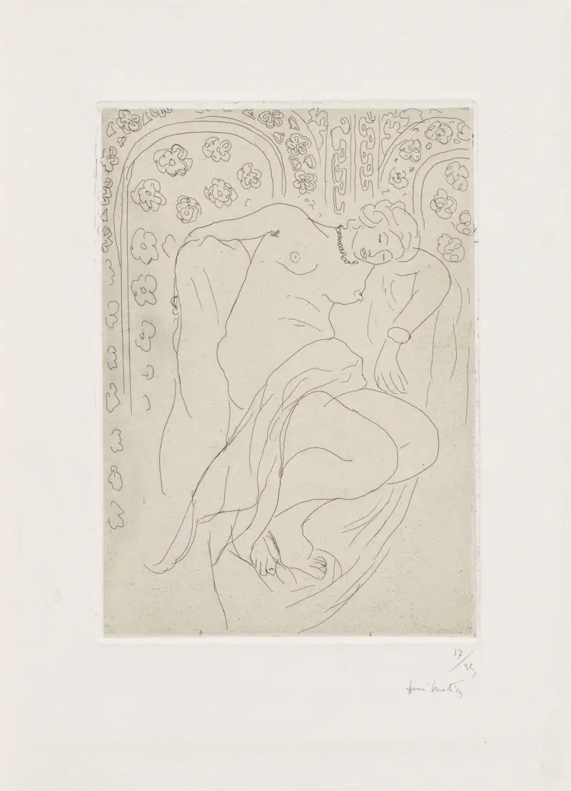 Śpiąca postać na tle maszrabiji, Henri Matisse