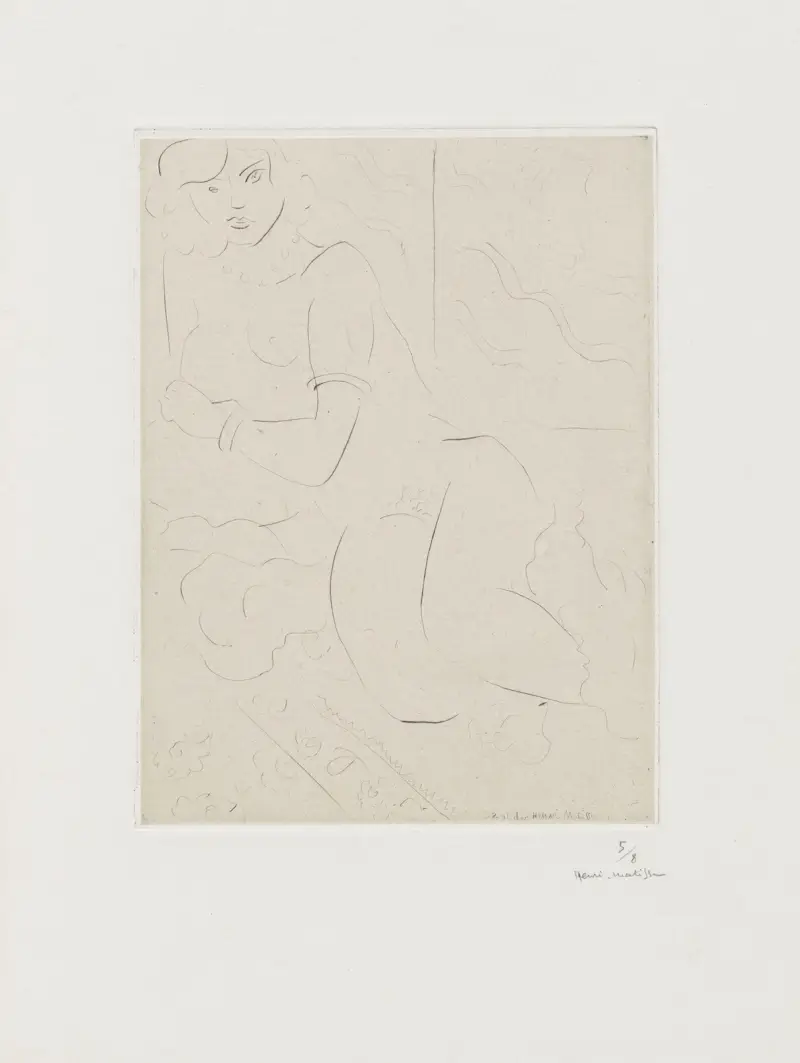 Grand nu couché de trois-quarts av Henri Matisse