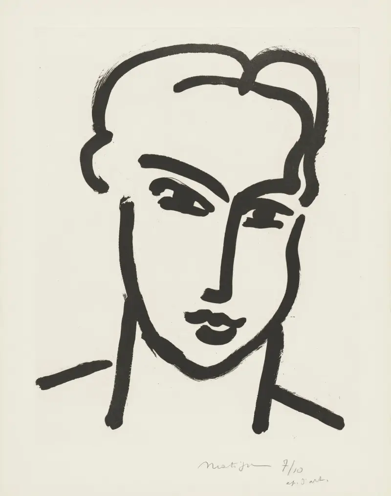 Grande tête de katia av Henri Matisse