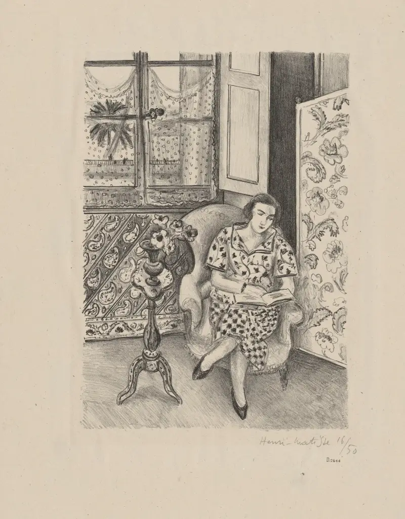 Interieur, Lesen von Henri Matisse