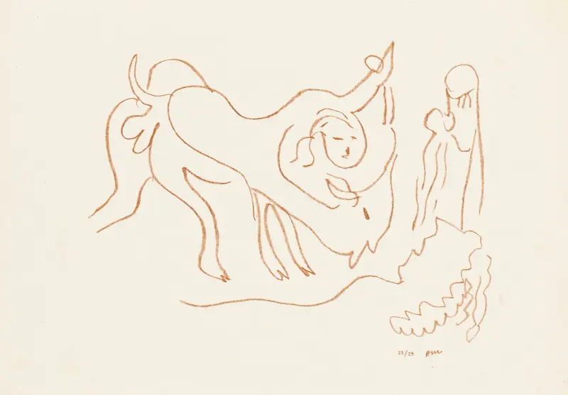 Je veux, me souvenant de ma gentille amie – études dans Florilège des amours, Ronsard av Henri Matisse