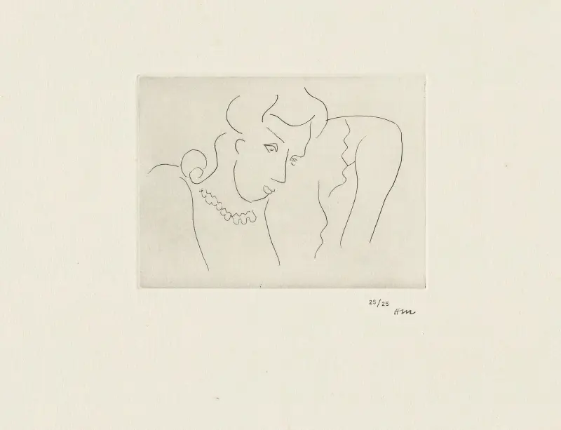 Jeune femme au collier av Henri Matisse