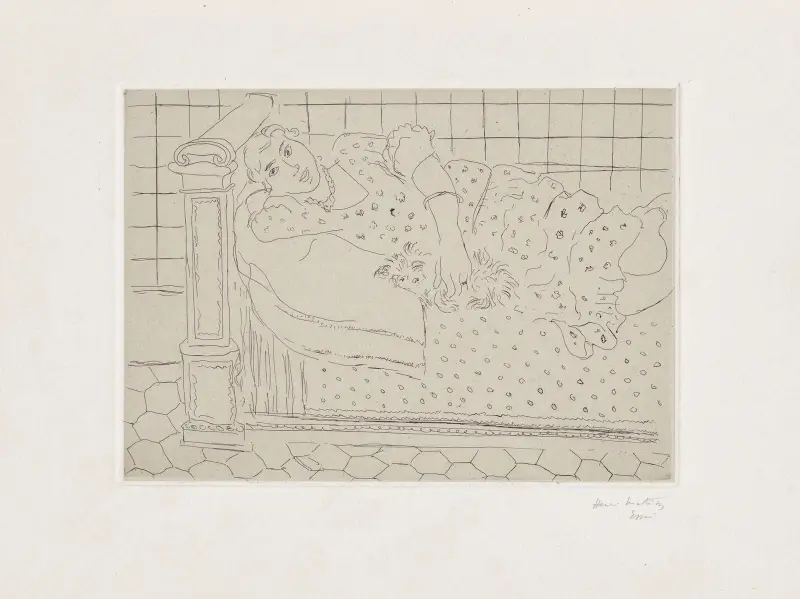 Le repos sur le lit av Henri Matisse