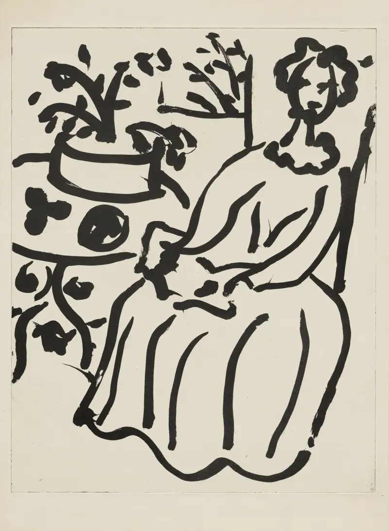 Marie-José en robe jaune, 1950 – nr 2 av Henri Matisse