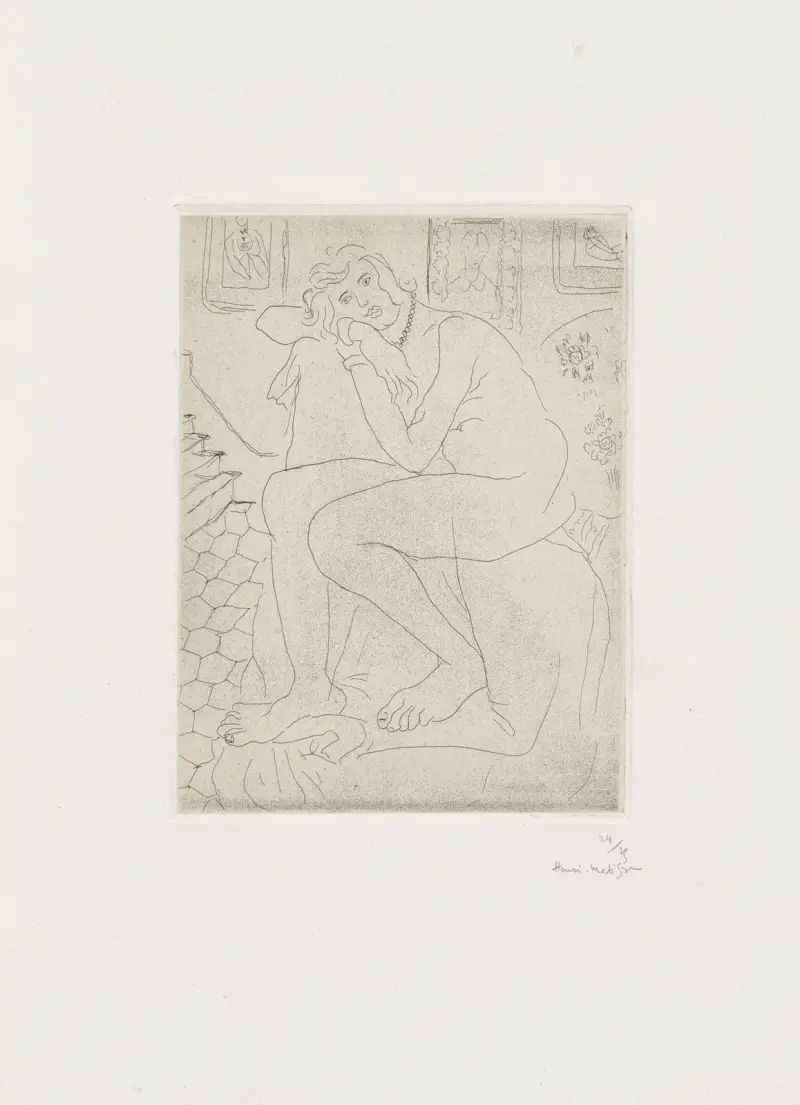 Nu assis et portrait de Mme Cézanne av Henri Matisse