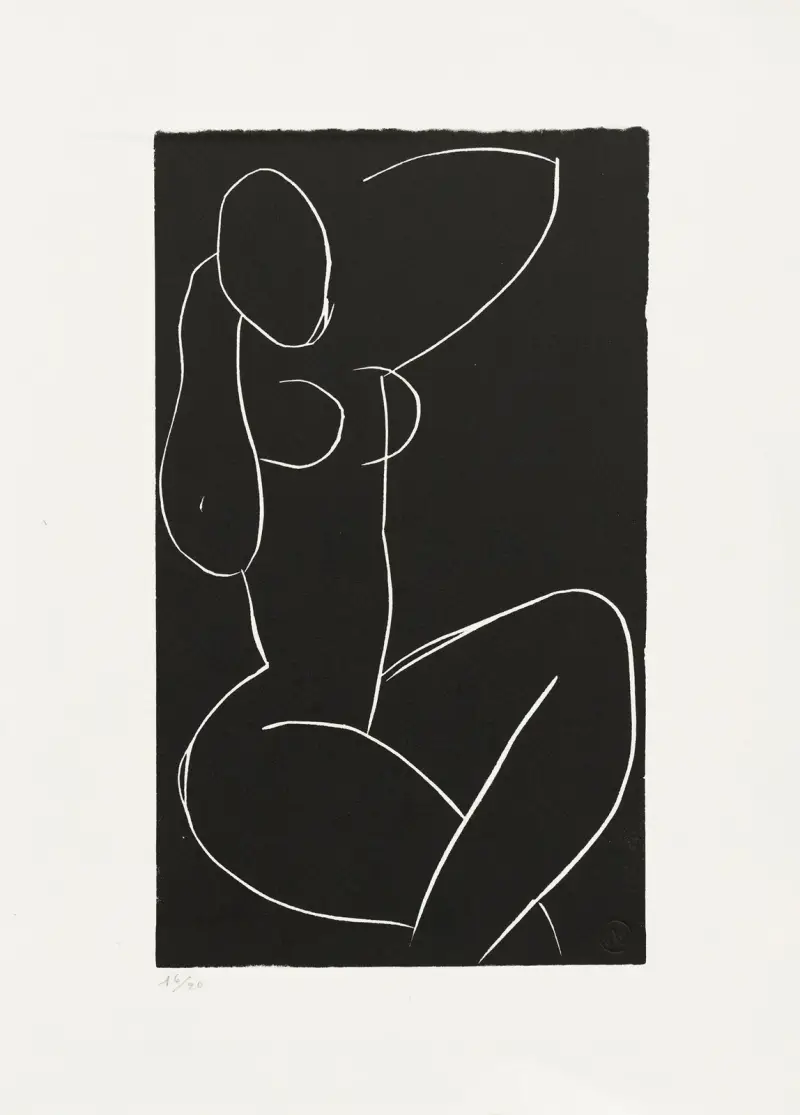 Nu assis, jambes croisées I av Henri Matisse