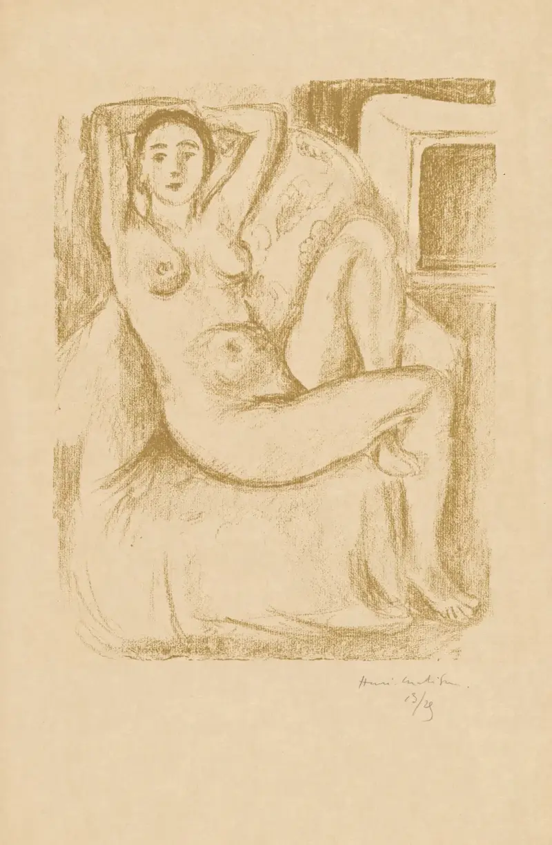 Nu au fauteuil bistre av Henri Matisse